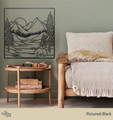 Mountain Range with Bear Metal Wall Art