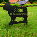 Highland Cattle Shaped Metal Address Sign