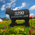 Highland Cattle Shaped Metal Address Sign