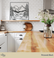 Mountain Range with Bear Metal Wall Art