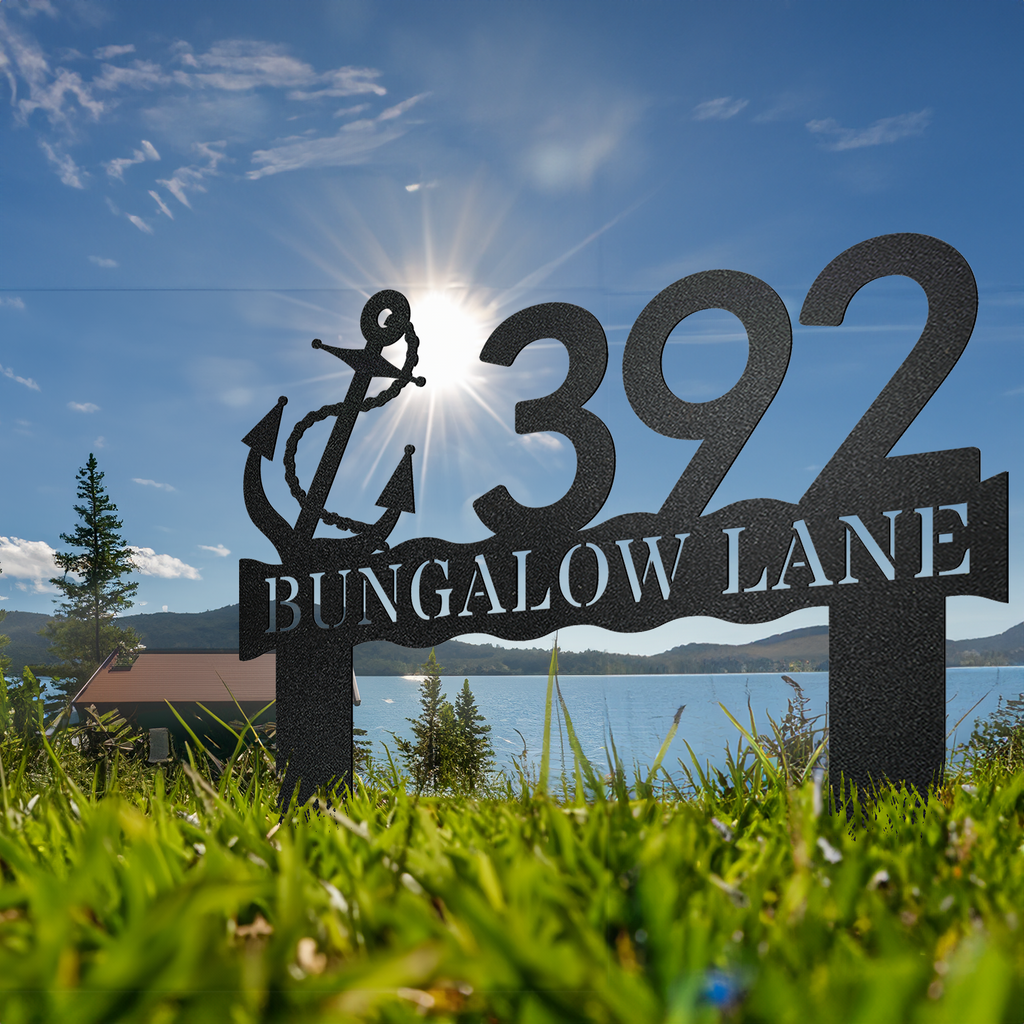 Anchor Metal Address Sign