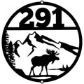 Moose Metal Address Sign