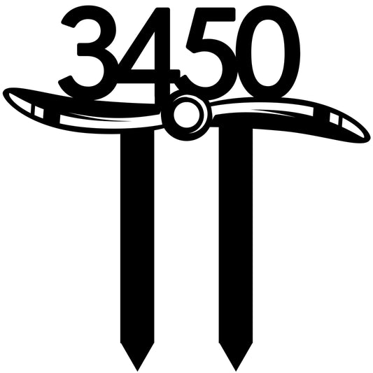 Airplane Propeller Metal Address Sign