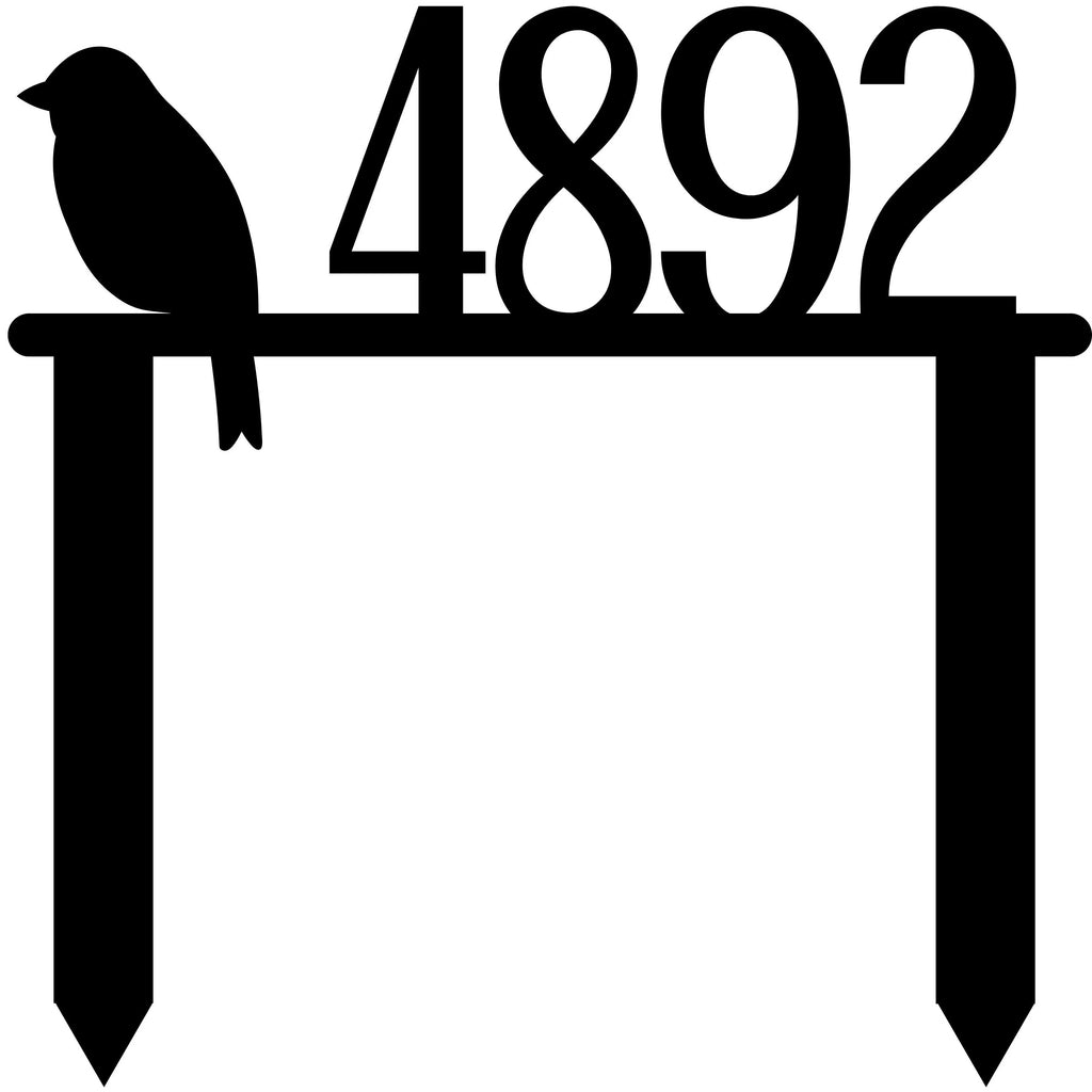 Bird Metal Address Sign