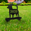 Chihuahua Dog Shaped Metal Address Sign