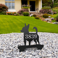 Chihuahua Dog Shaped Metal Address Sign