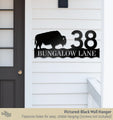 Bison Metal Address Sign