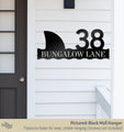 Shark Fin Metal Address Sign