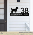 Lab Dog Metal Address Sign