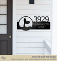 Whale Tail Metal Address Sign