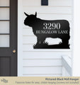 Highland Cattle Shaped Metal Address Sign