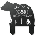 Bear Shaped Metal Address Sign