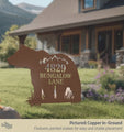 Bear Shaped Metal Address Sign My Store