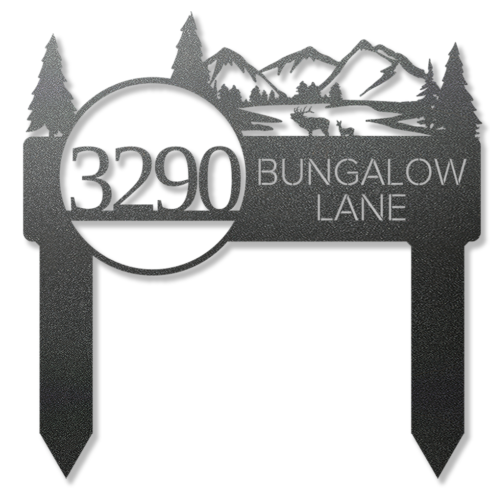 Elk Metal Address Sign