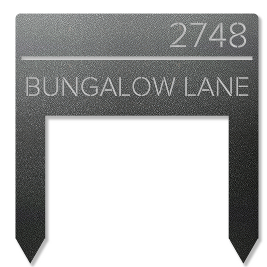 Rectangle Metal Address Sign