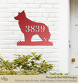 Collie Dog Shaped Metal Address Sign