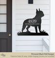 Boston Terrier Metal Address Sign