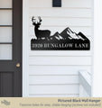 Deer & Mountains Metal Address Sign My Store