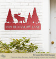 Moose & Trees Metal Address Sign