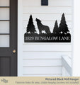 Howling Wolf Metal Address Sign