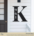 Monogram Initial Street Number Metal SIgn One Bungalow Lane