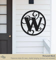 Monogram Initial Metal Sign One Bungalow Lane