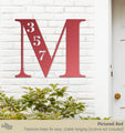 Monogram Initial Street Number Metal SIgn One Bungalow Lane