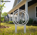 Spider Web Metal Address Sign My Store