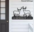 Two Deer Metal Address Sign My Store